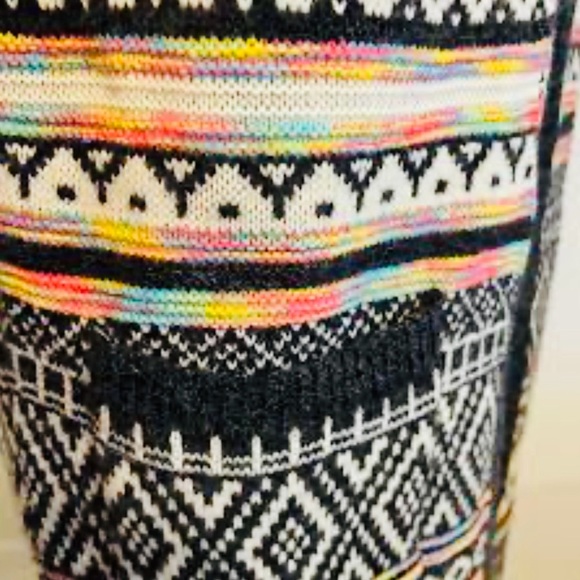 Monteau Hooded Intarsia Duster Cardigan NWOT SIZE SMALL - Picture 5 of 7